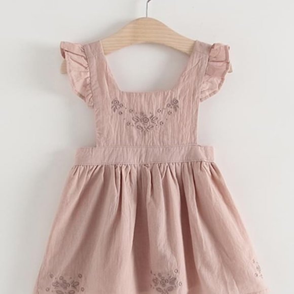 Jaymes & Marie Boutique Other - Blush Embroidered Floral Apron dress